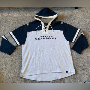 Seattle Seahawks hockey hoodie men 2XL gray blue XXL